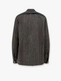 Rick Owens Men's Wool Shirt Carbone