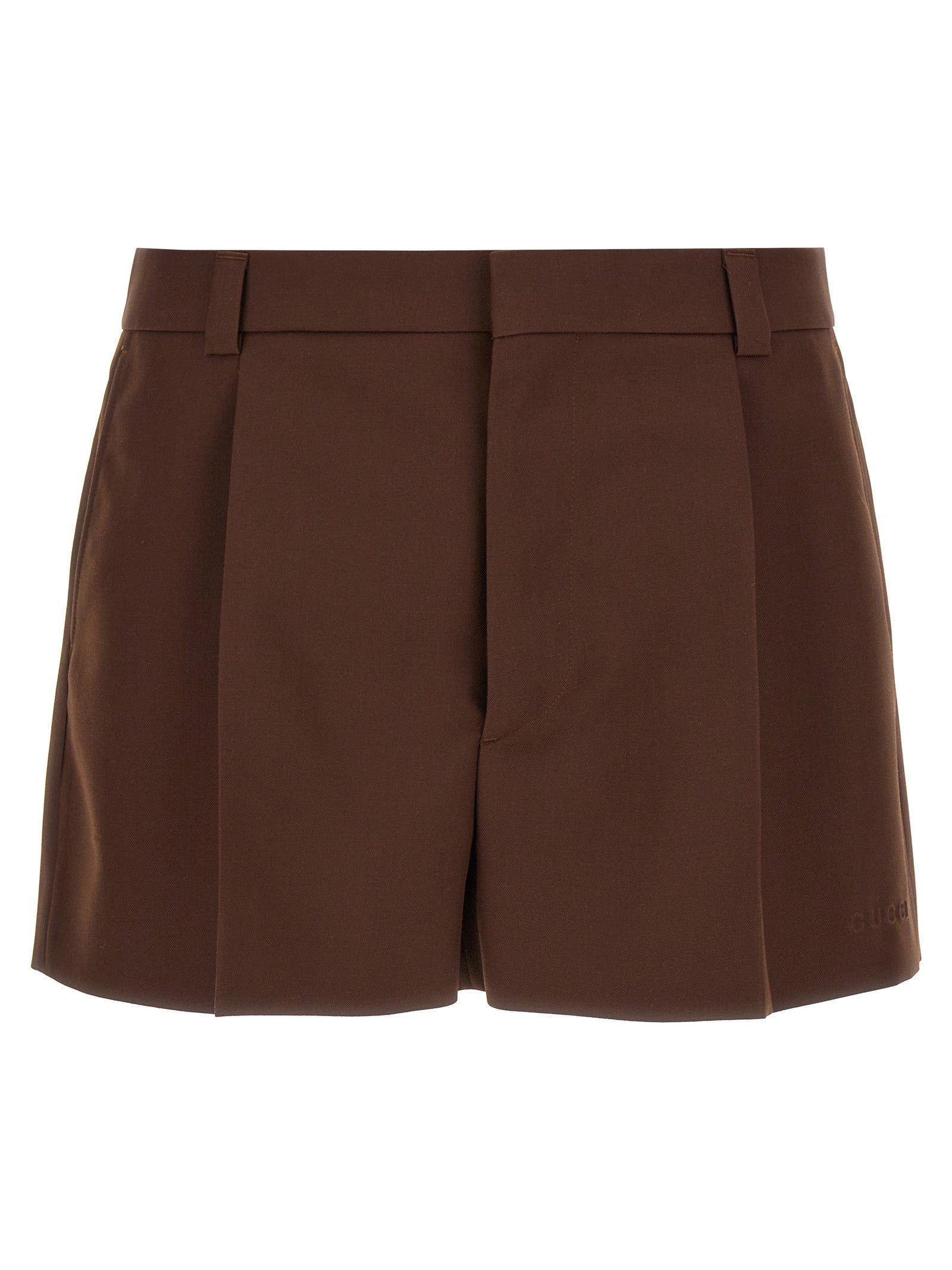 Gucci Wool Shorts Brown