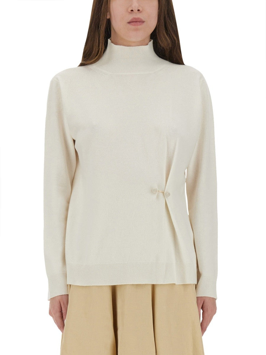 Fabiana Filippi Women's Silk and Cashmere Sweater White Fabiana Filippi