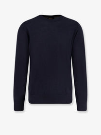 BOSS Men's Silk and Cashmere Sweater Blue