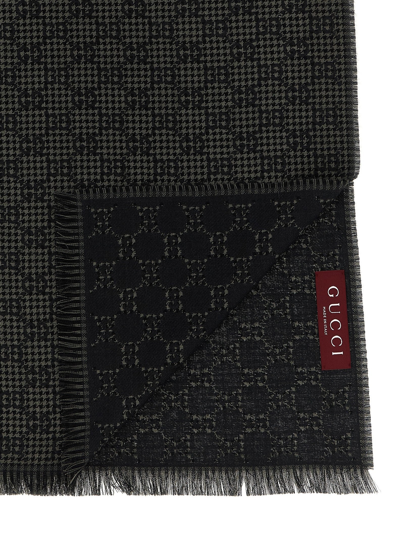 Gucci Wool Silk Scarf Gold