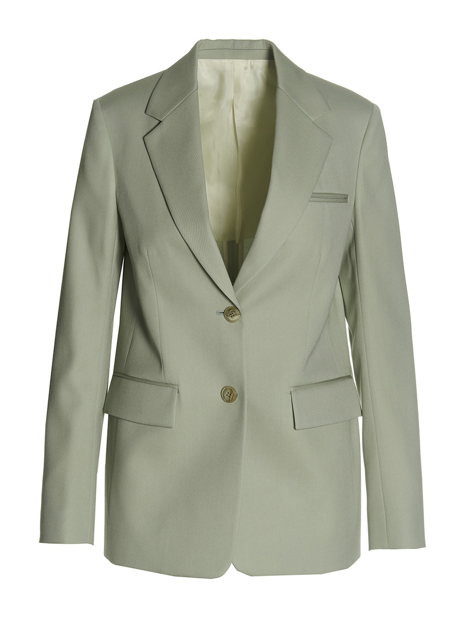 LANVIN Wool Single Breast Blazer Jacket Green