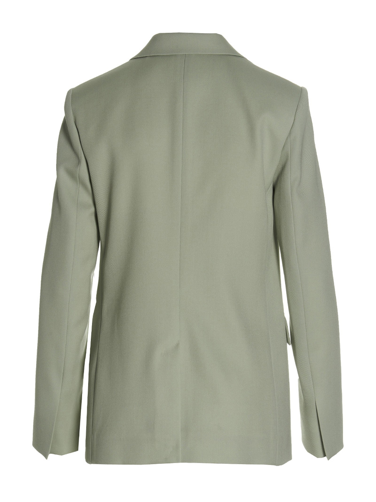 LANVIN Wool Single Breast Blazer Jacket Green