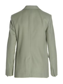 LANVIN Wool Single Breast Blazer Jacket Green