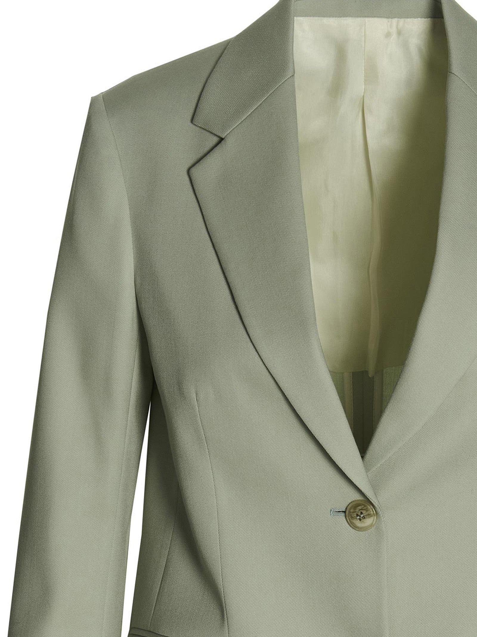 LANVIN Wool Single Breast Blazer Jacket Green