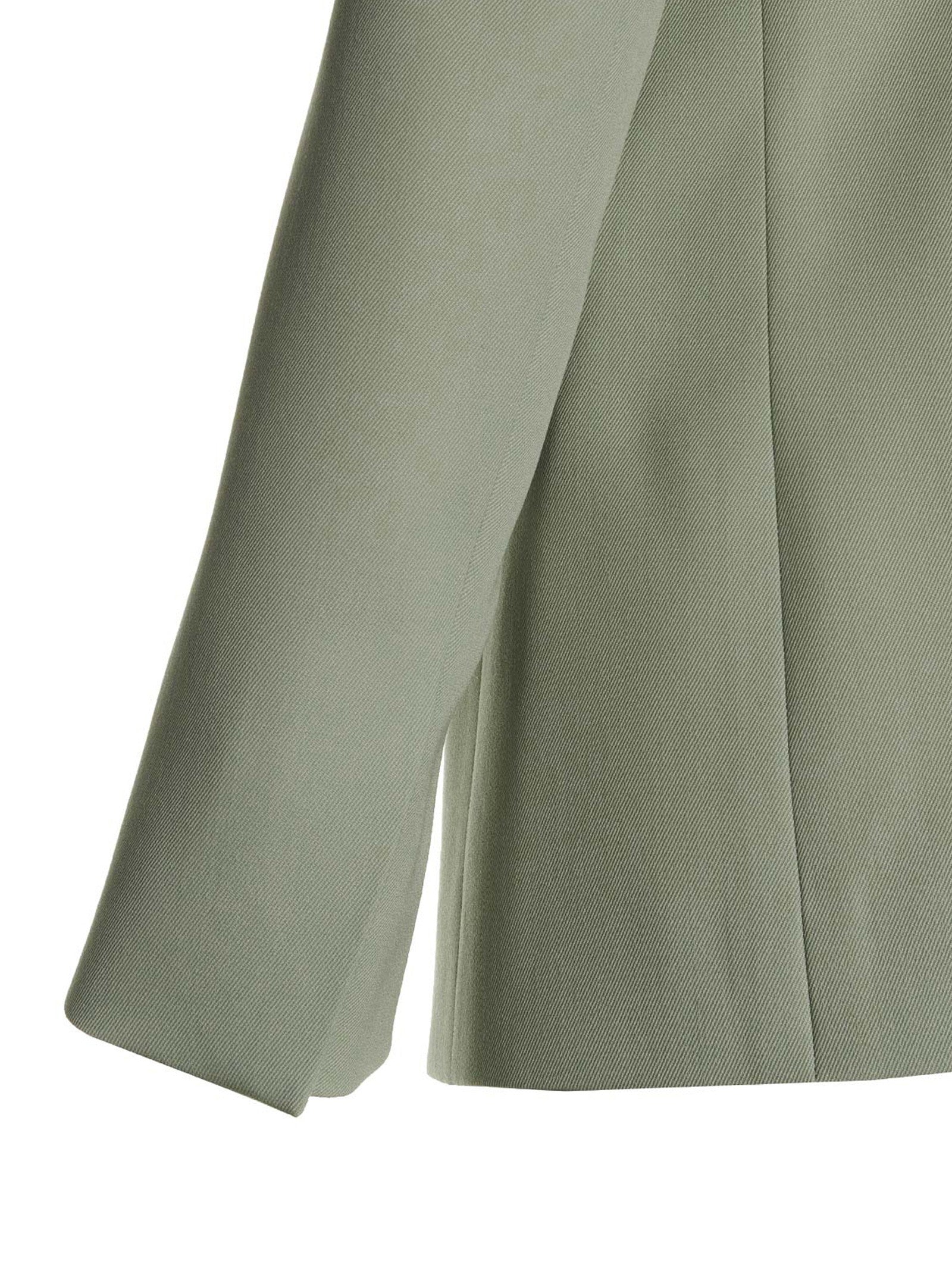 LANVIN Wool Single Breast Blazer Jacket Green
