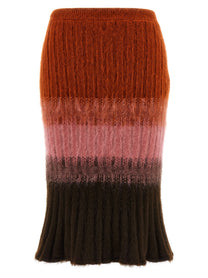 Fendi Wool Skirt Gold