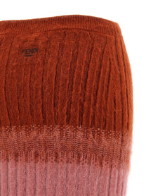 Fendi Wool Skirt Gold