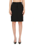 Helmut Lang Women's Wool Skirt Black