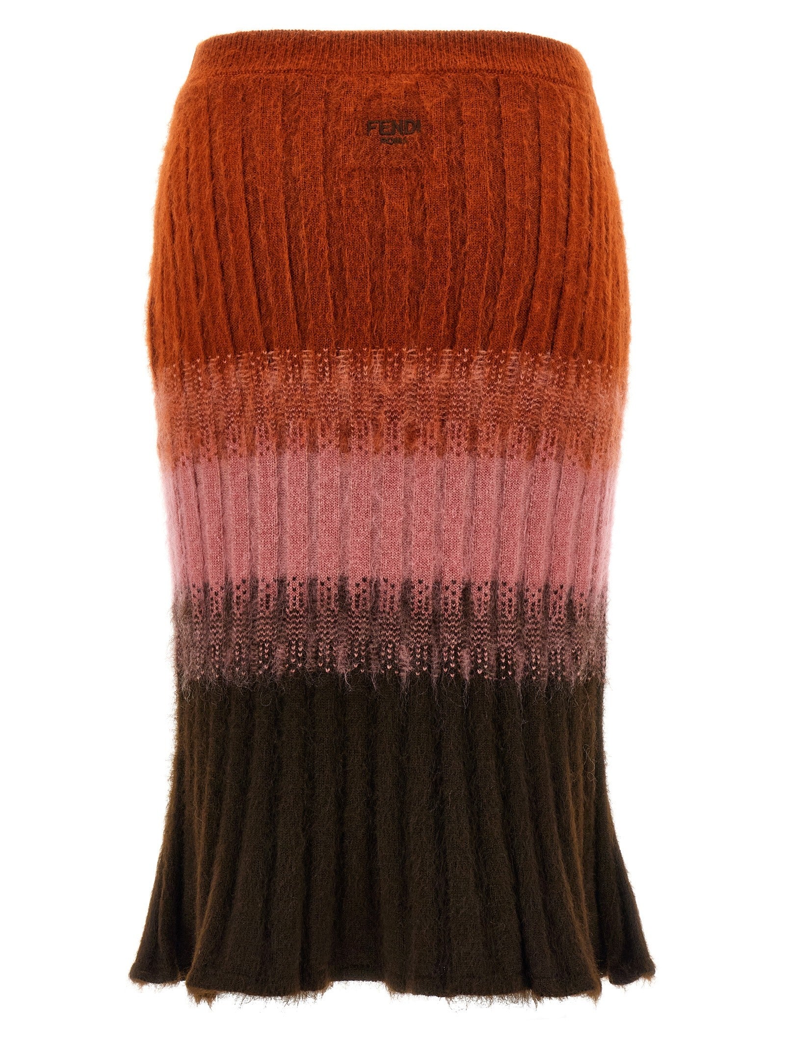 Fendi Wool Skirt Gold