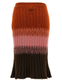 Fendi Wool Skirt Gold
