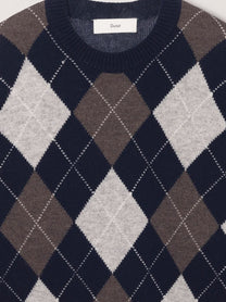 DUNST Men's Wool Sweater Blue