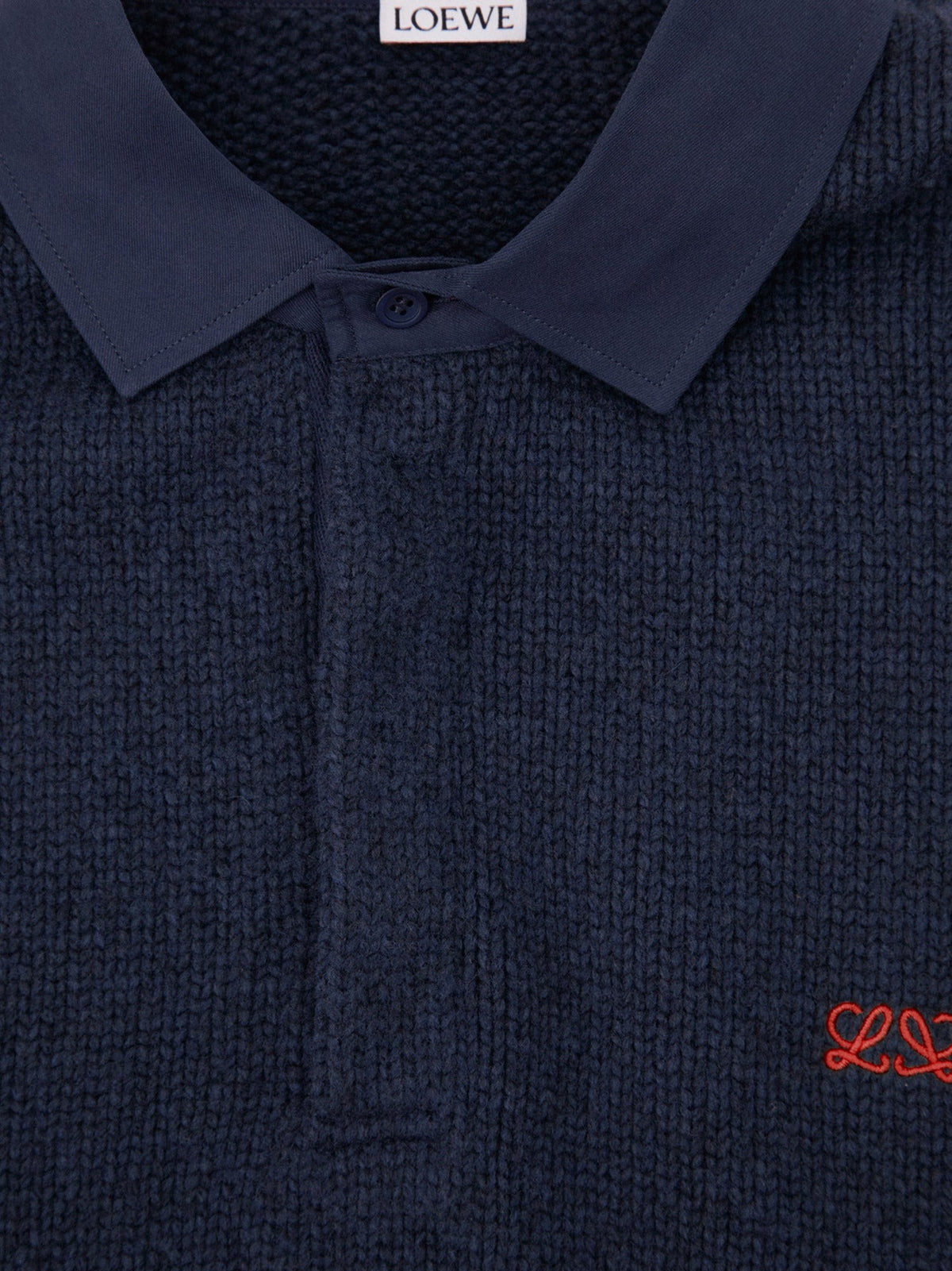 Loewe Men's Wool Sweater Blue, view 3