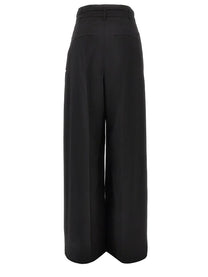 Sportmax Women's Wool Tailored Pants Black