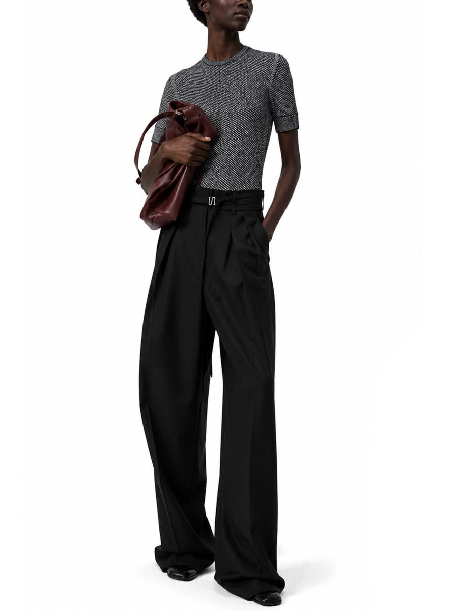 Sportmax Women's Wool Tailored Pants Black
