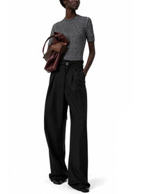 Sportmax Women's Wool Tailored Pants Black