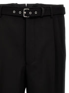 PRADA Wool Tailored Trousers Black, view 4