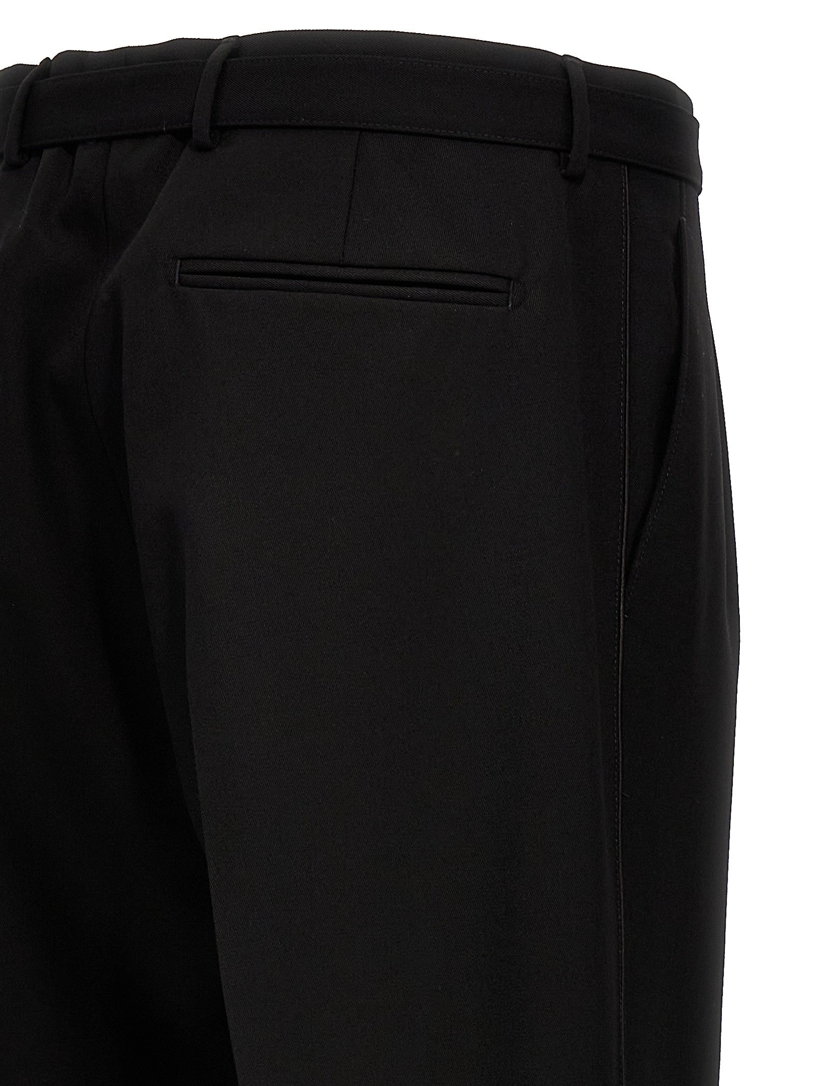 PRADA Wool Tailored Trousers Black