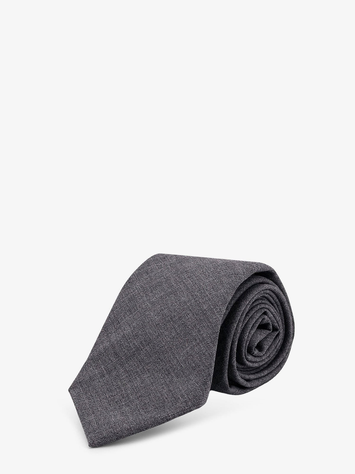 Brunello Cucinelli Men's Wool Tie Piombo