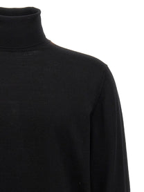 Roberto Collina Wool Turtleneck Sweater Black