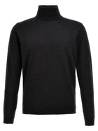 Roberto Collina Wool Turtleneck Sweater Grey