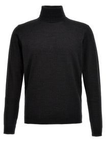 Roberto Collina Wool Turtleneck Sweater Grey