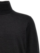 Roberto Collina Wool Turtleneck Sweater Grey, view 3