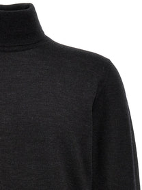 Roberto Collina Wool Turtleneck Sweater Grey, view 3