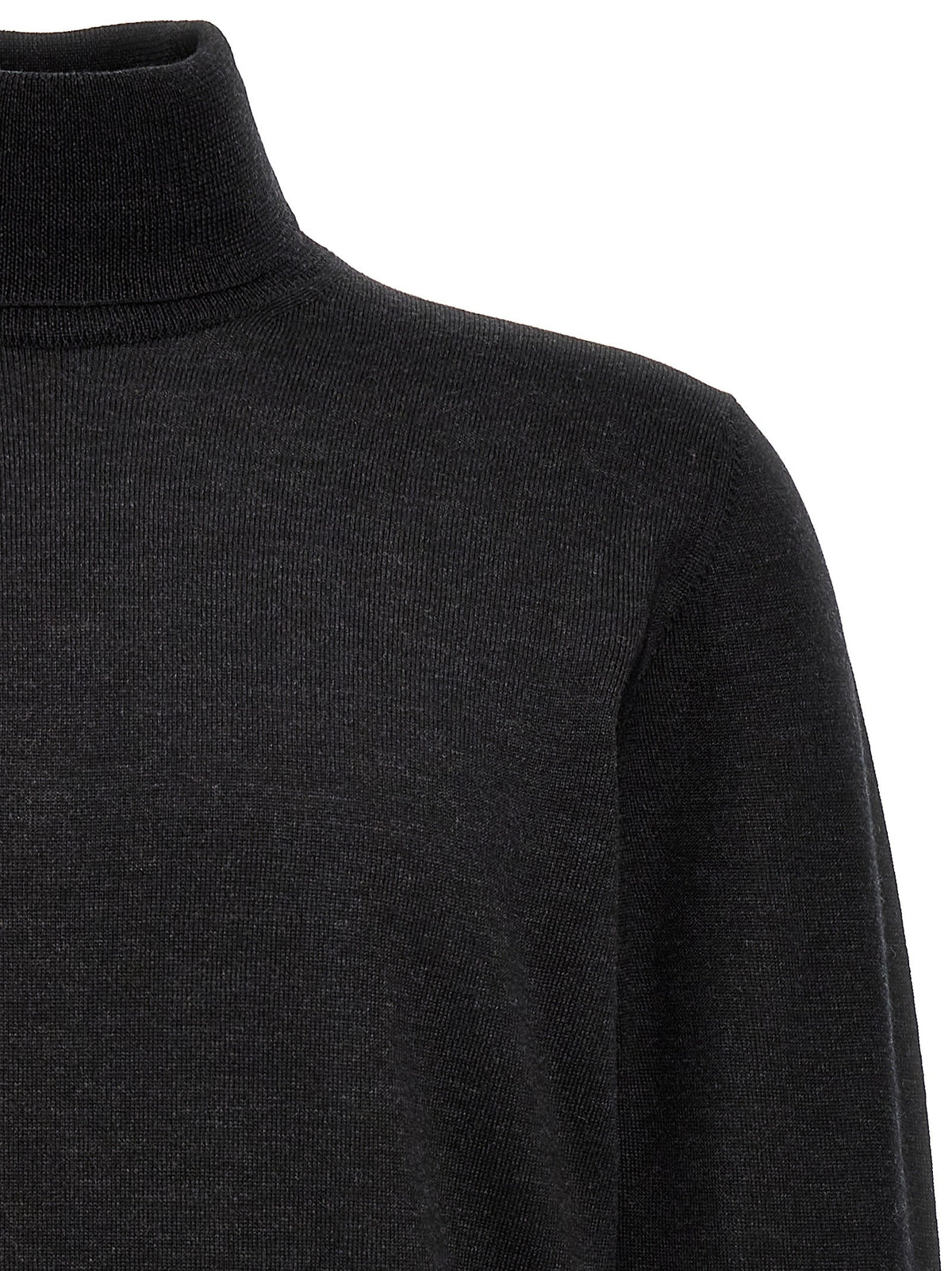 Roberto Collina Wool Turtleneck Sweater Grey, view 3