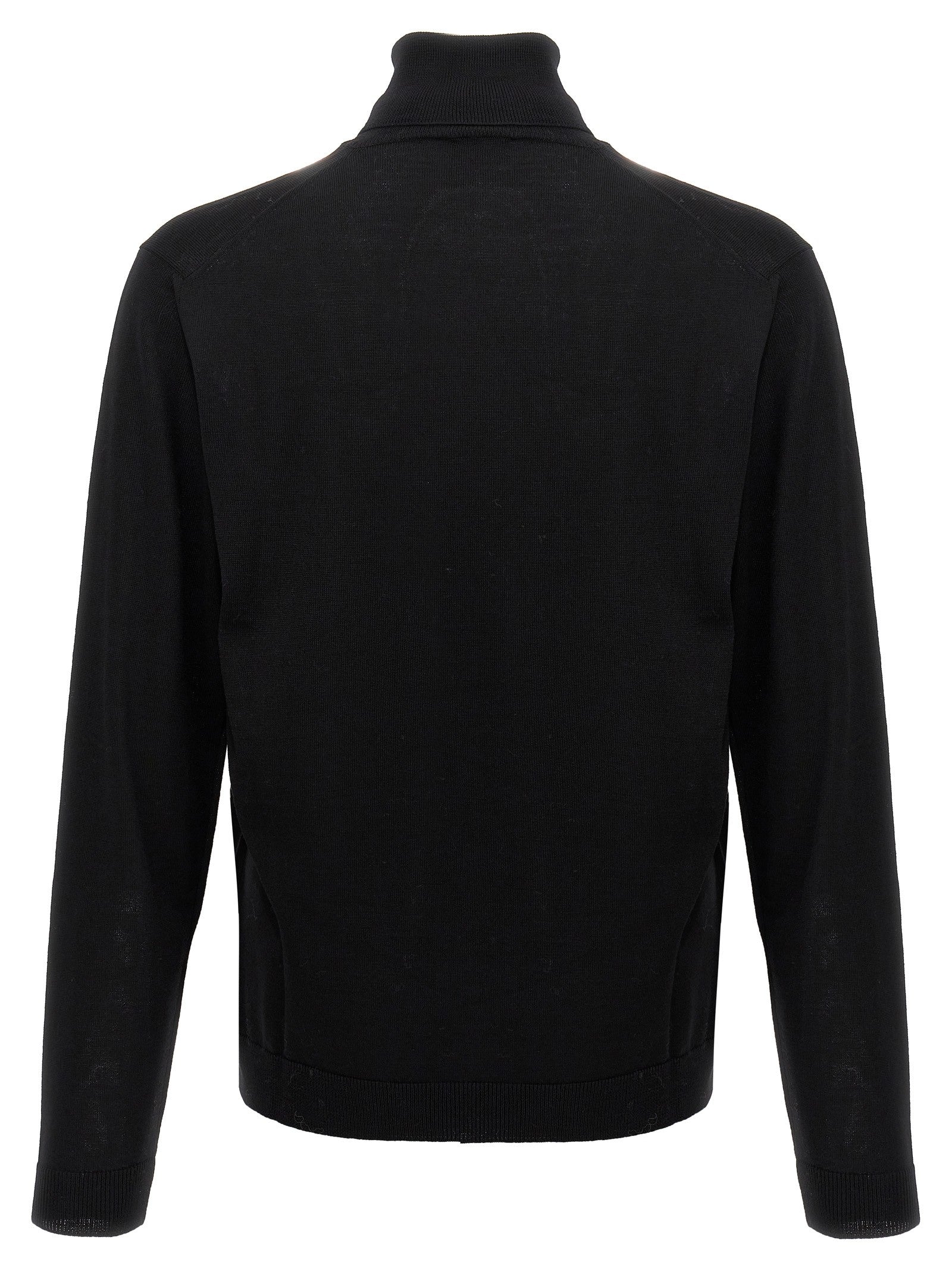 Roberto Collina Wool Turtleneck Sweater Black