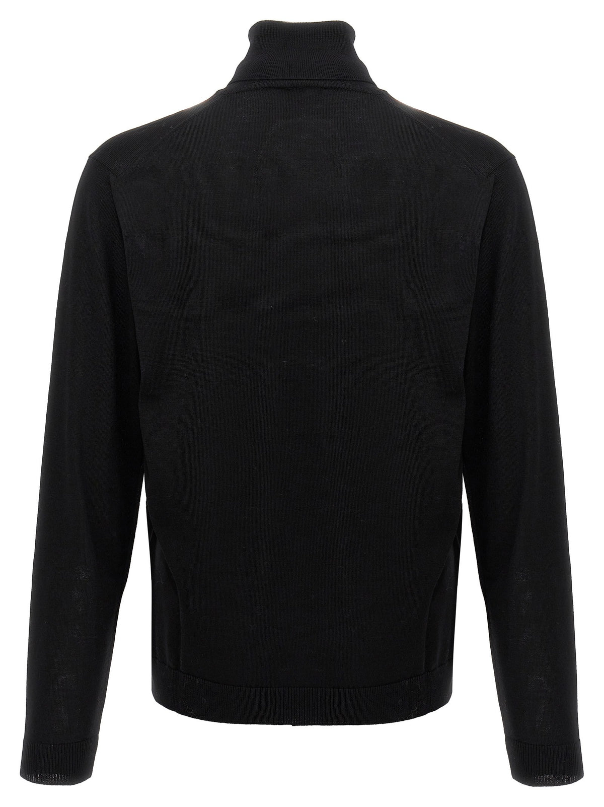Roberto Collina Wool Turtleneck Sweater Black, view 2