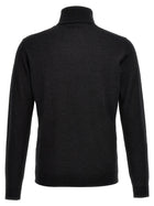 Roberto Collina Wool Turtleneck Sweater Grey, view 2
