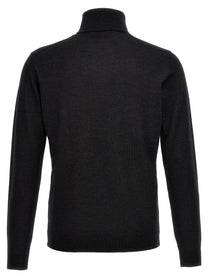 Roberto Collina Wool Turtleneck Sweater Grey, view 2