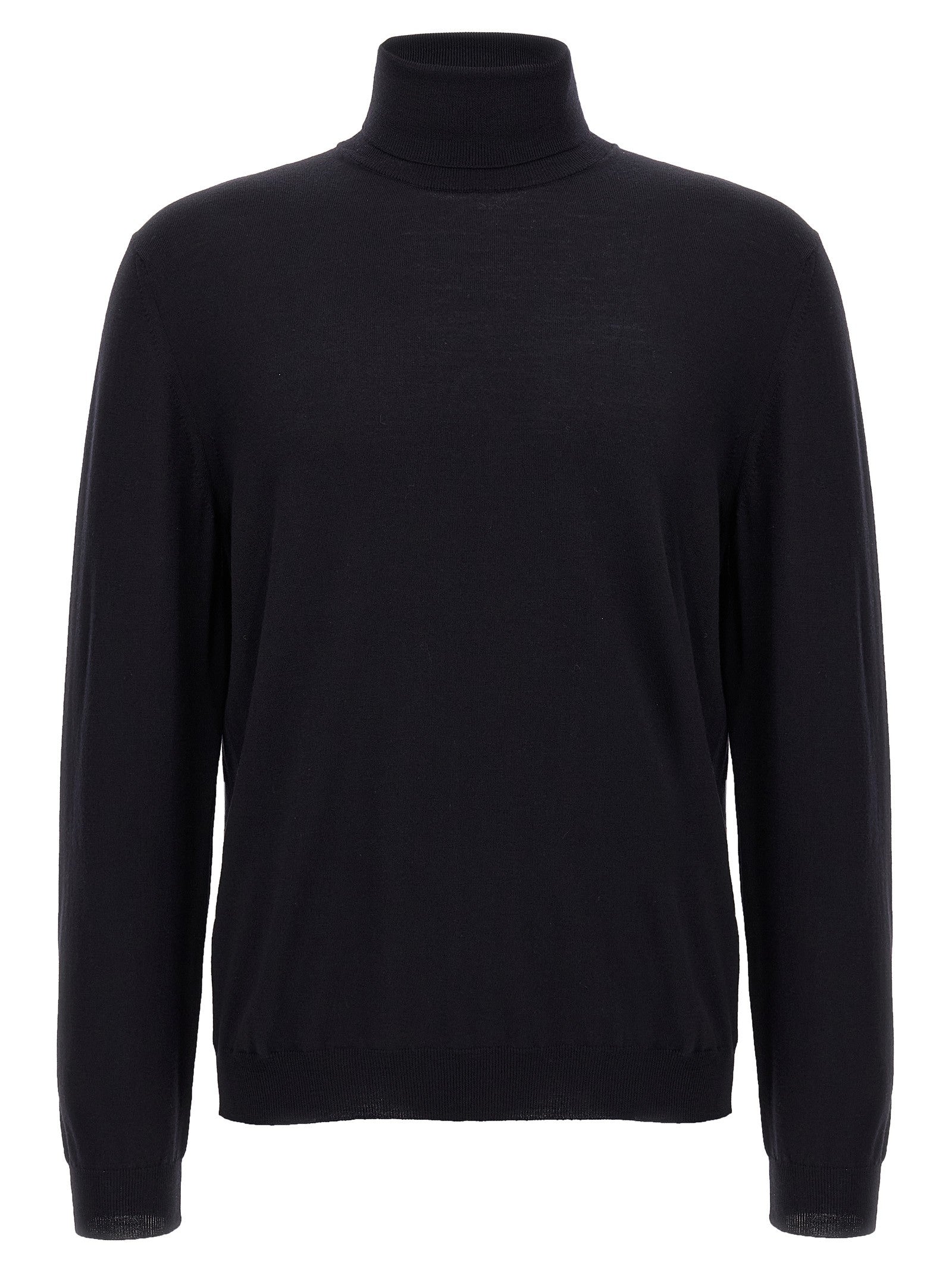 Zanone Wool Turtleneck Sweater Blue