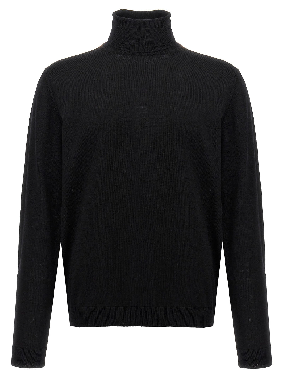 Roberto Collina Wool Turtleneck Sweater Black