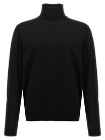 Roberto Collina Wool Turtleneck Sweater Black