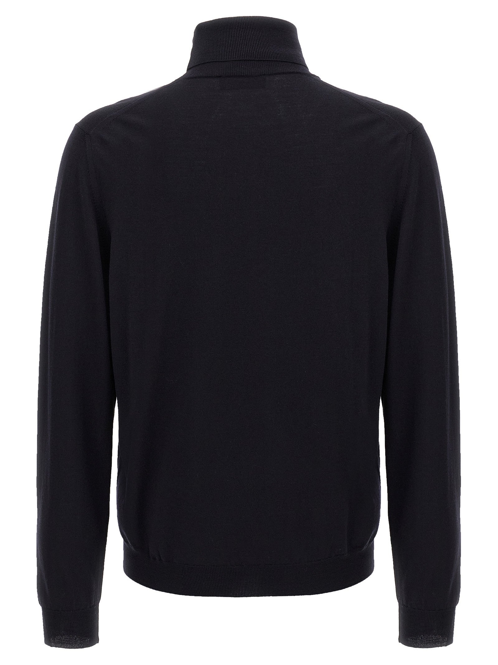 Zanone Wool Turtleneck Sweater Blue