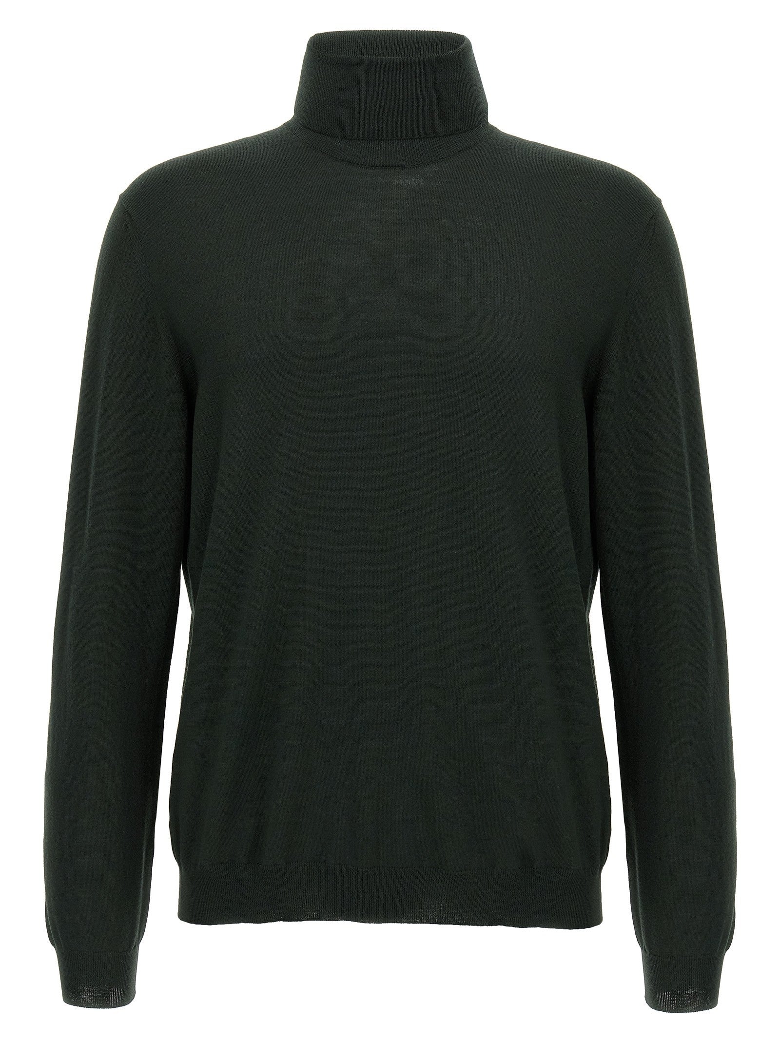 Zanone Wool Turtleneck Sweater Green