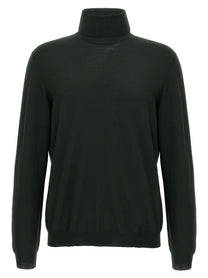 Zanone Wool Turtleneck Sweater Green