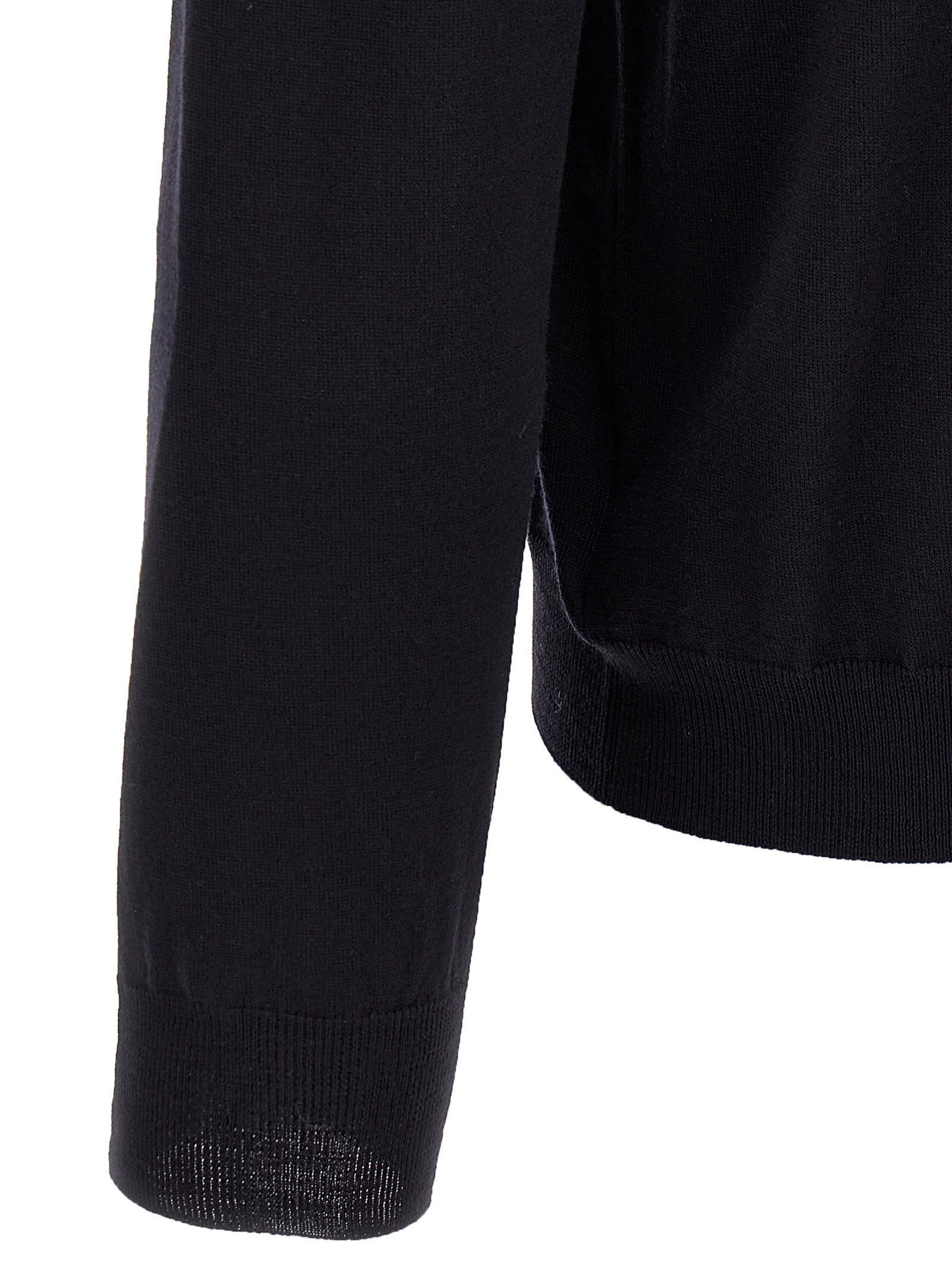 Zanone Wool Turtleneck Sweater Blue