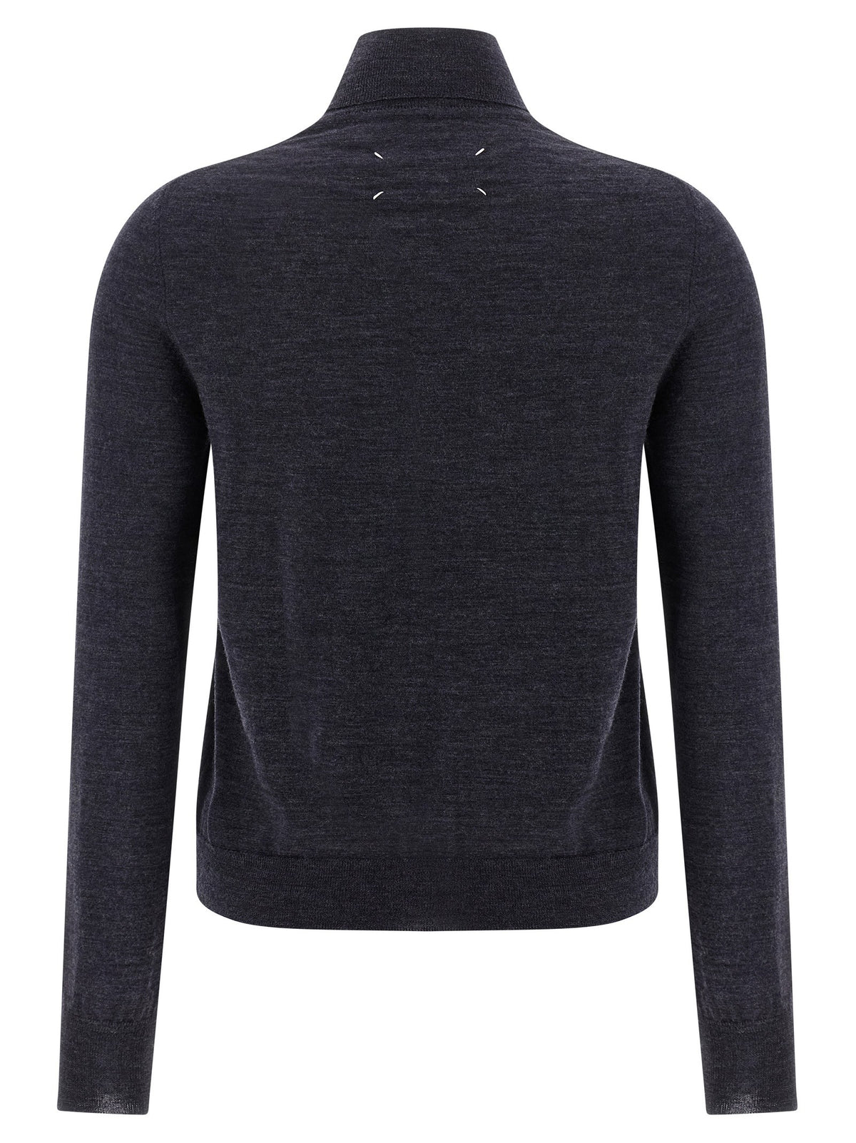Maison Margiela Wool Turtleneck Sweater Blue