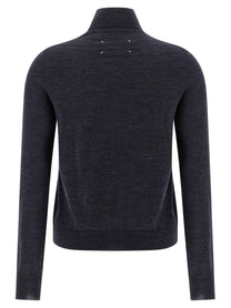 Maison Margiela Wool Turtleneck Sweater Blue