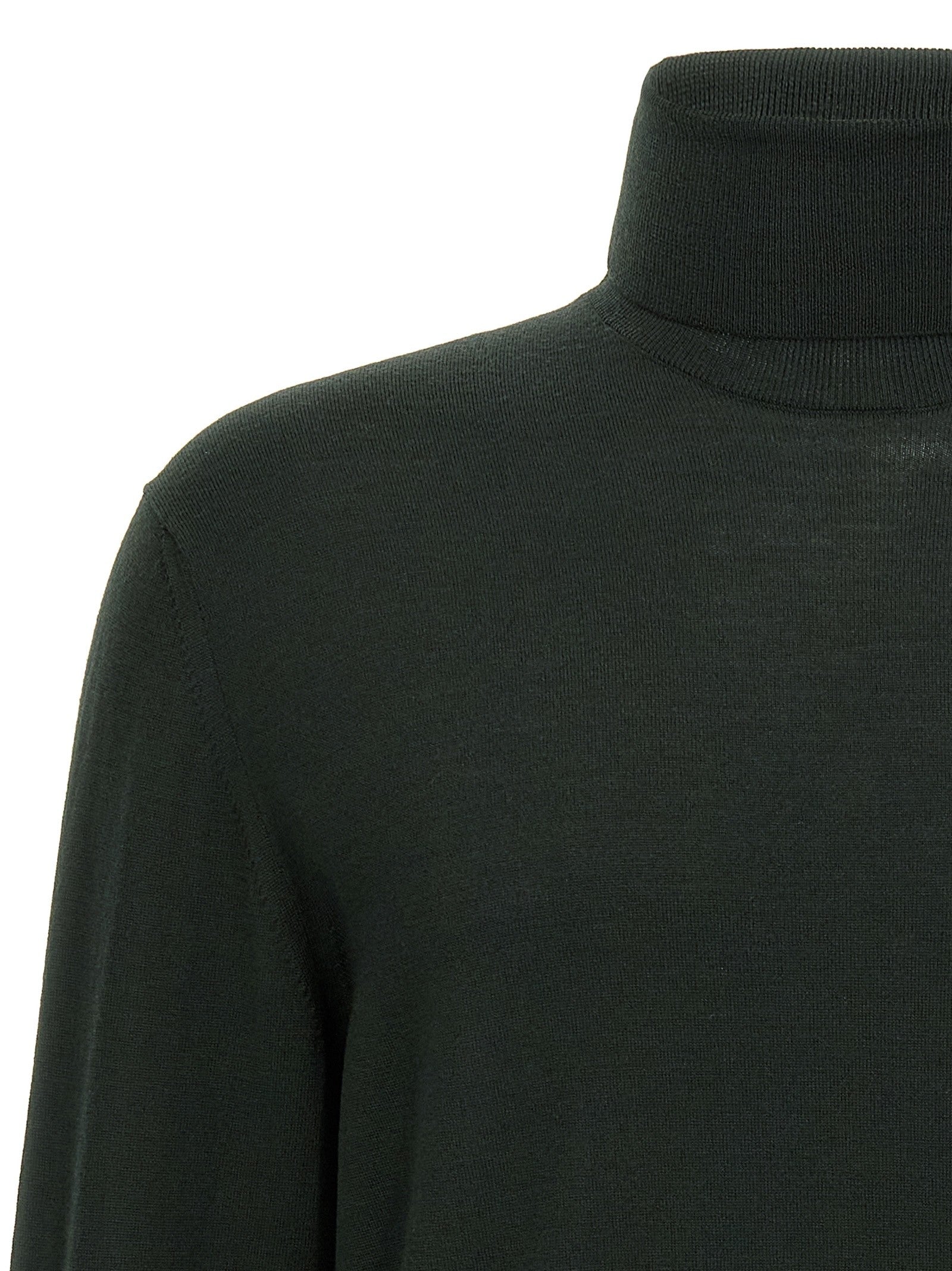 Zanone Wool Turtleneck Sweater Green