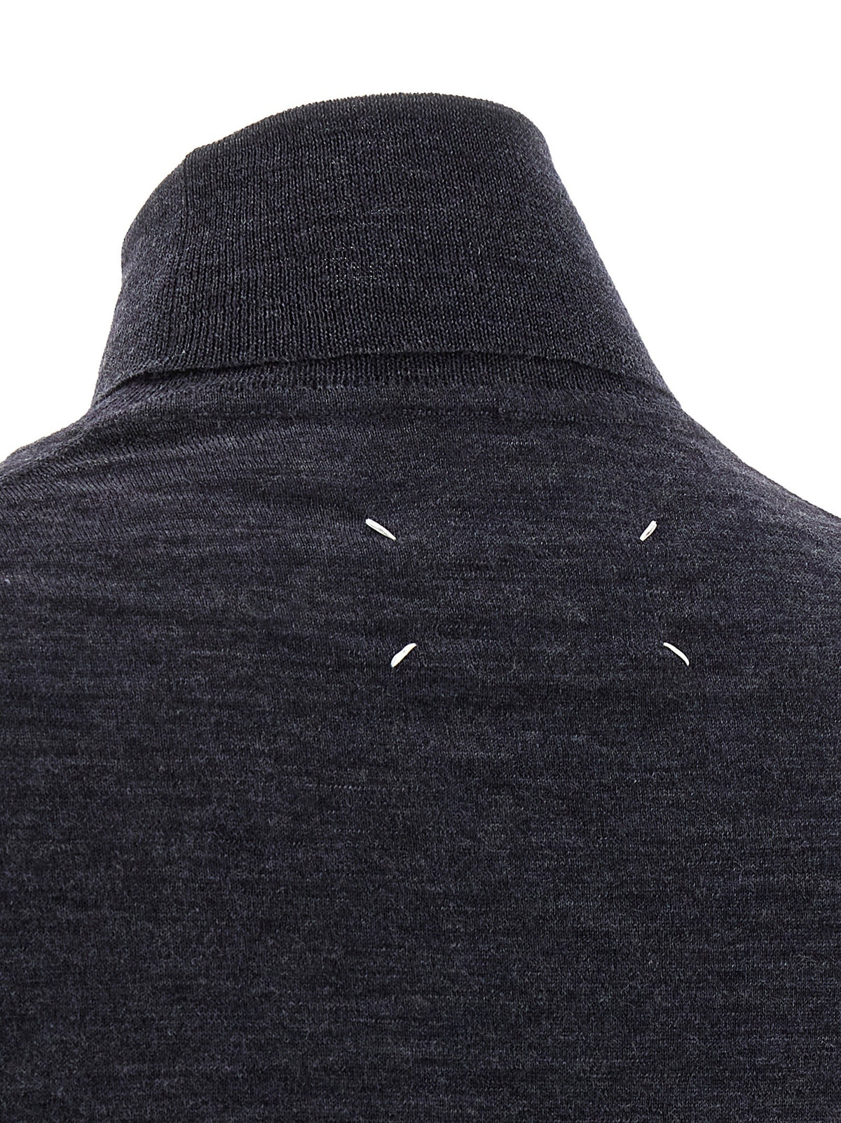 Maison Margiela Wool Turtleneck Sweater Blue