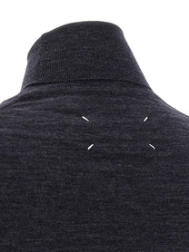 Maison Margiela Wool Turtleneck Sweater Blue