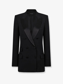 Tom Ford Women's Wool Tuxedo Blazer Black