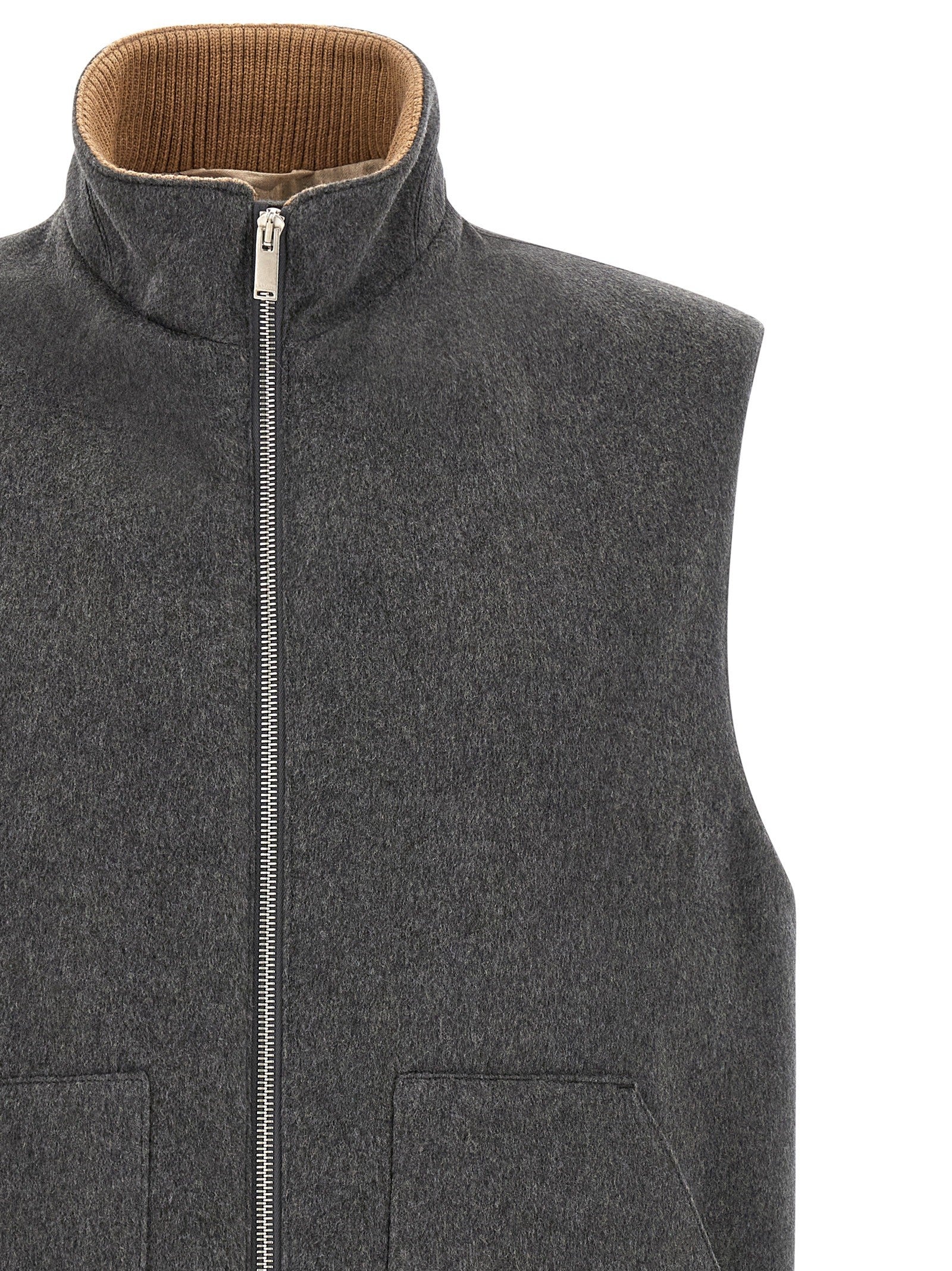 Lardini Wool Vest Grey