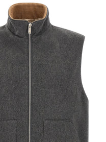 Lardini Wool Vest Grey