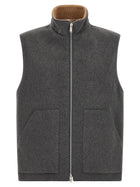 Lardini Wool Vest Grey