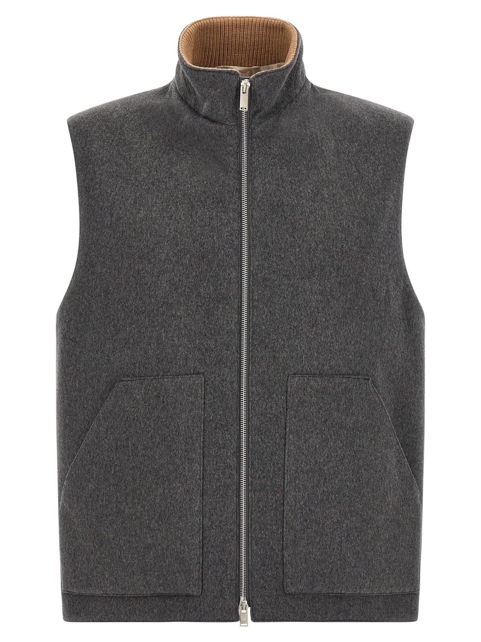Lardini Wool Vest Grey